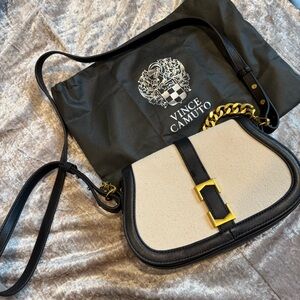 Vince Camuto Brock Crossbody Bag - Beige/Black